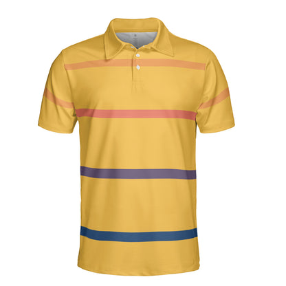 Desert Sunset Striped Polo Shirt