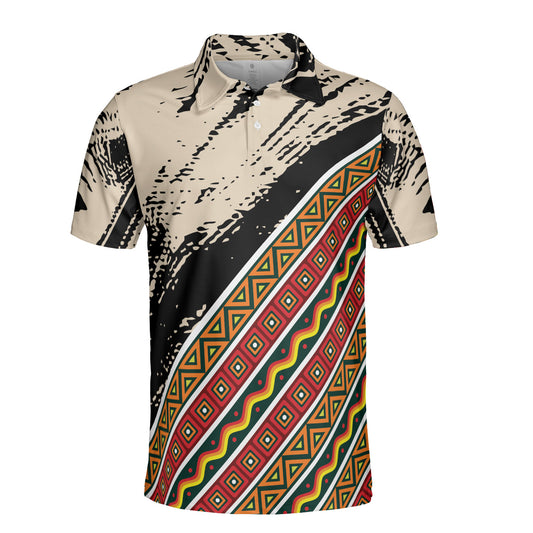 Diagonal Tribal Polo Shirt