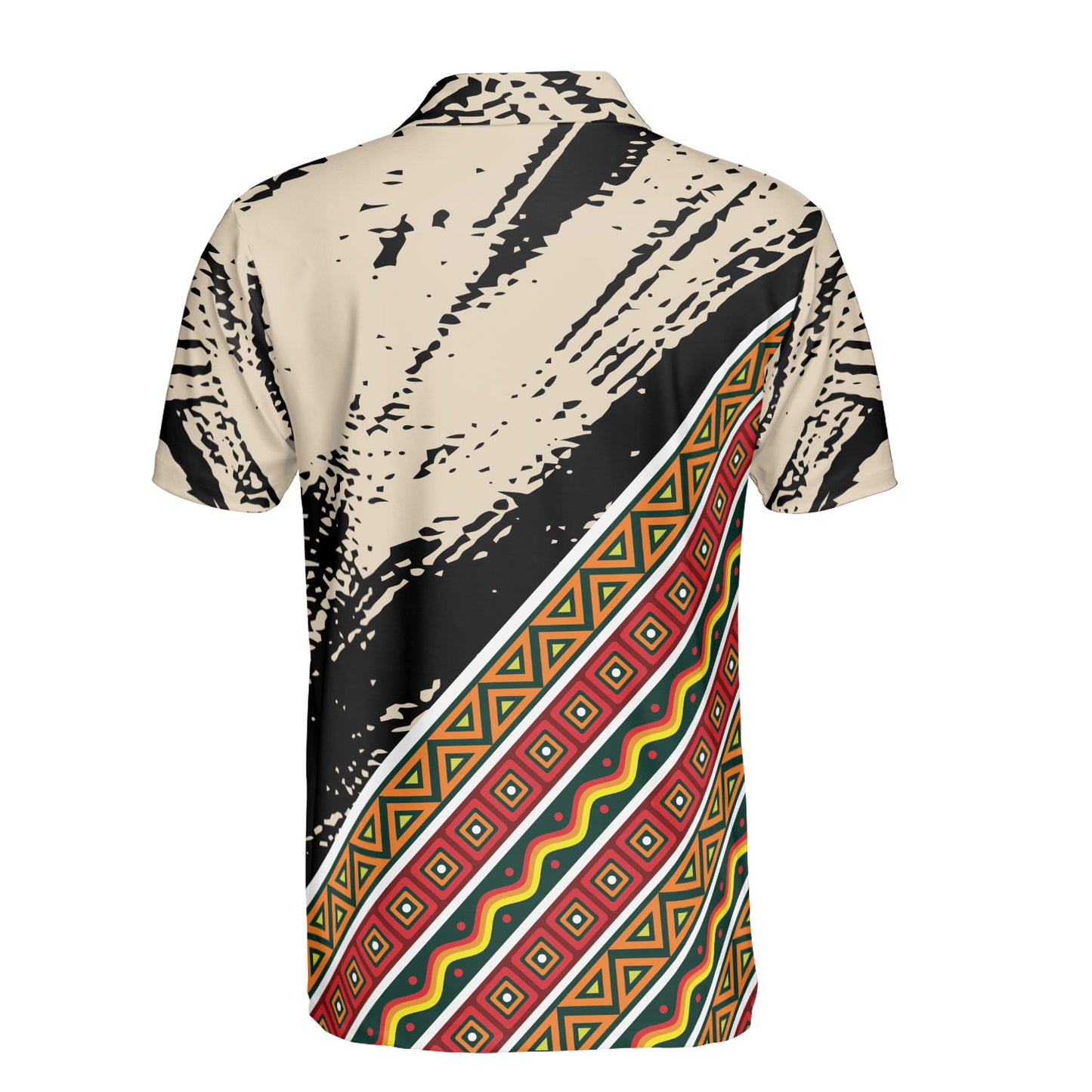 Diagonal Tribal Polo Shirt