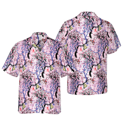 Dream Of Cherry Trees Button Up Shirt