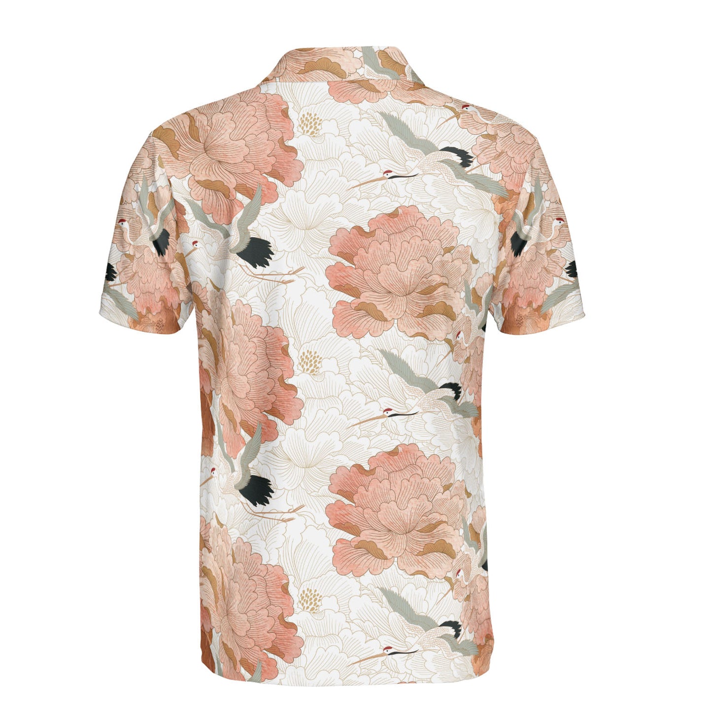 Eloquent Peony Flowers Polo Shirt