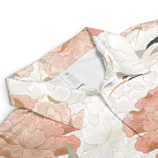 Eloquent Peony Flowers Polo Shirt