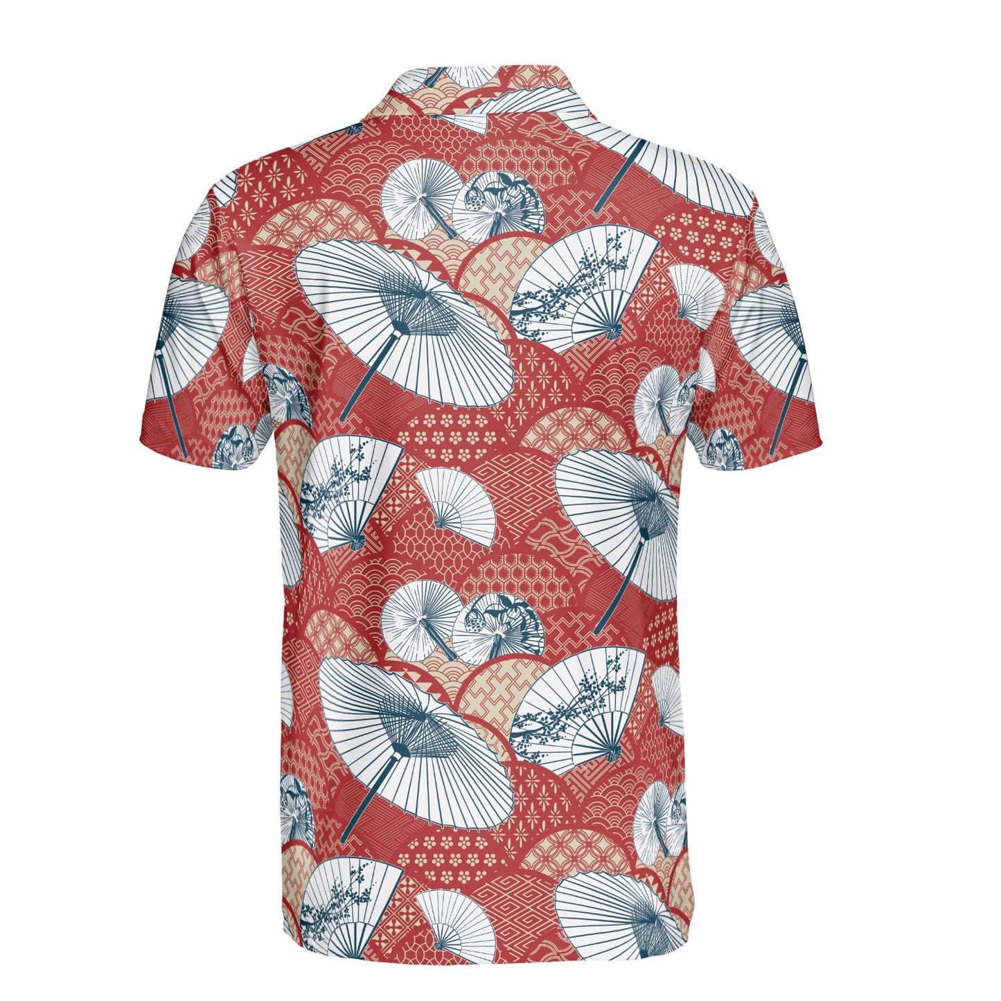 Fan Umbrella & Kimono Polo Shirt