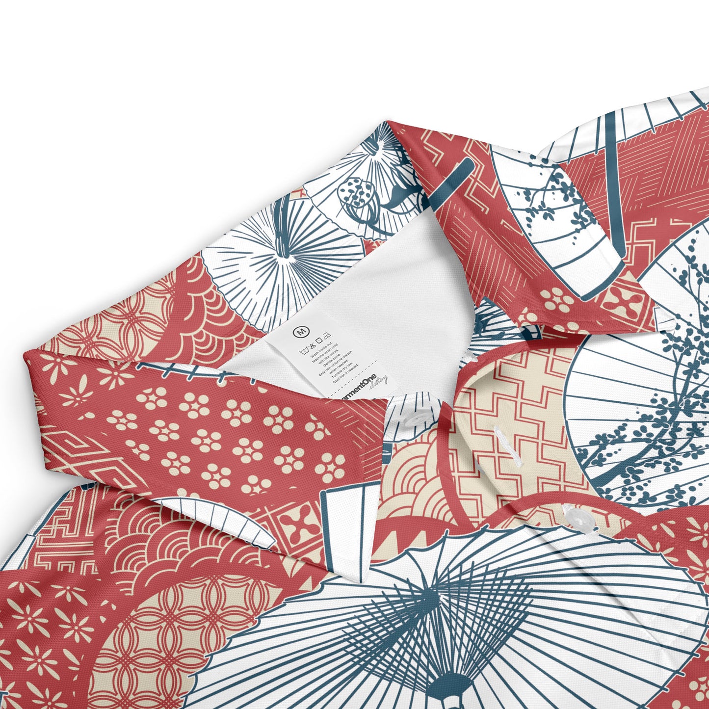 Fan Umbrella & Kimono Polo Shirt