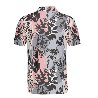 Flower Silhouettes Polo Shirt