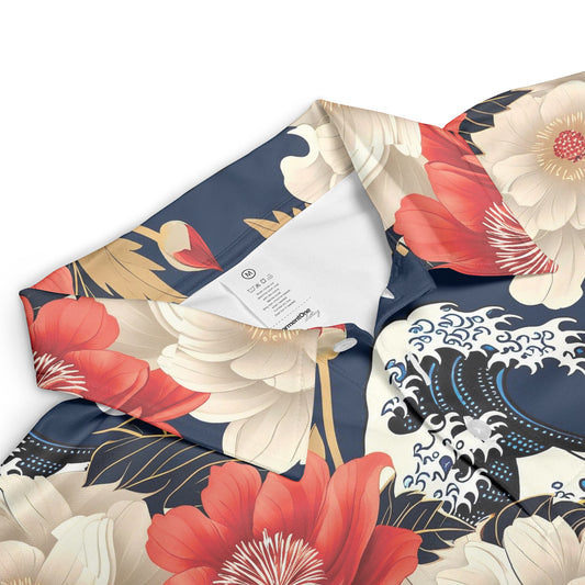 Flowers & Waves Polo Shirt