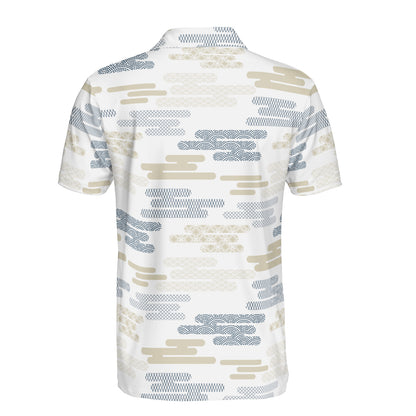 Geometric Kimono Clouds Polo Shirt