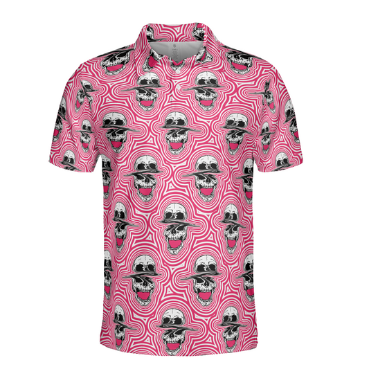 Glitched Skulls Polo Shirt