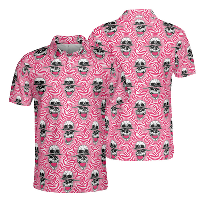 Glitched Skulls Polo Shirt