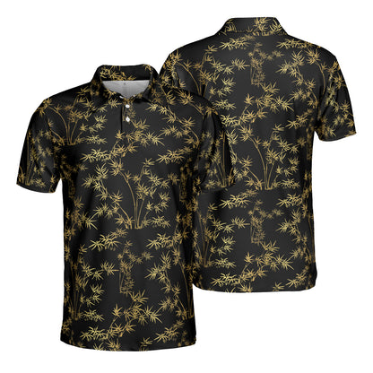 Gold Bamboo Polo Shirt