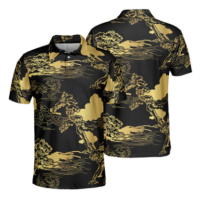 Golden Pine Sky Polo Shirt