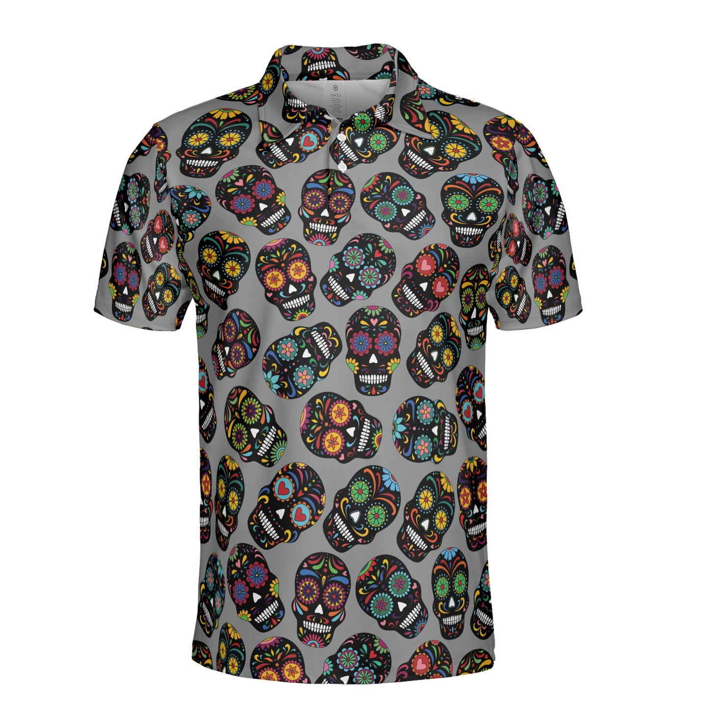 Grey Day Of The Dead Polo Shirt