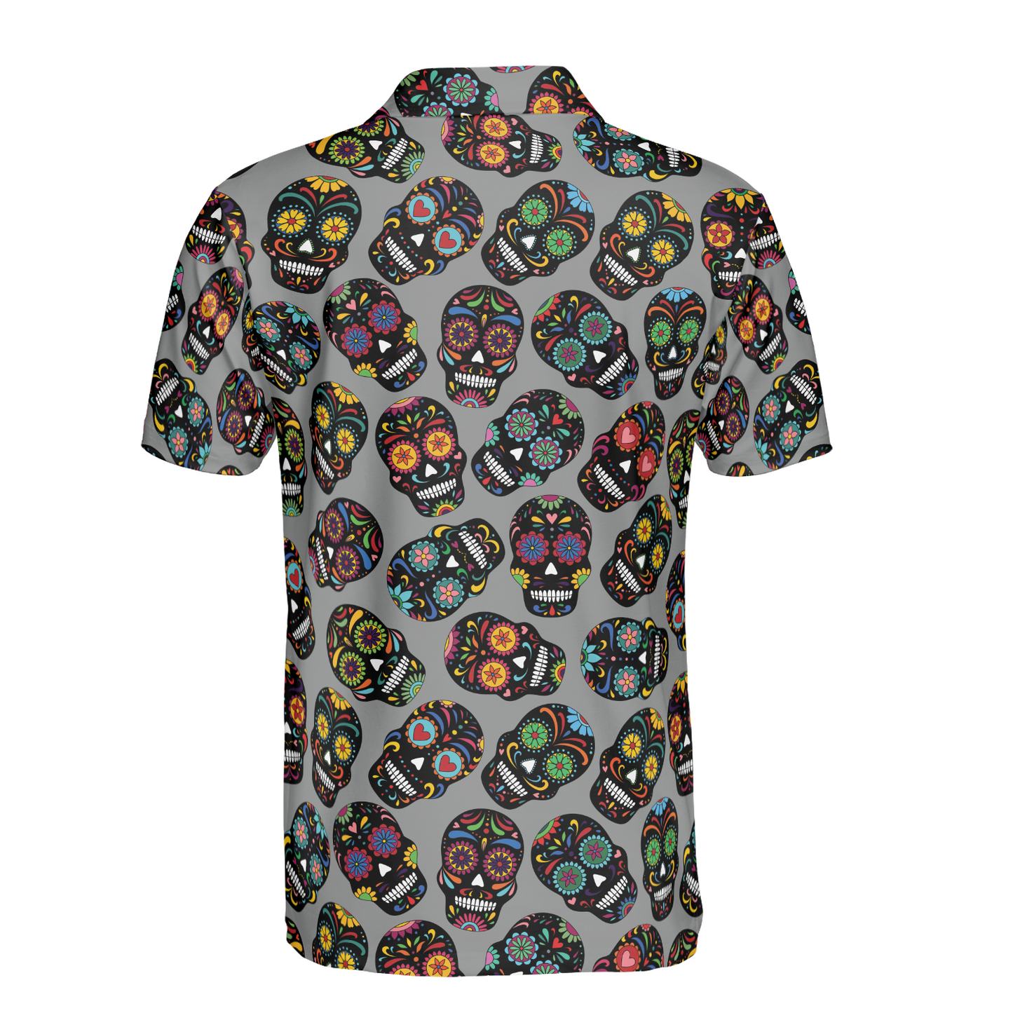Grey Day Of The Dead Polo Shirt