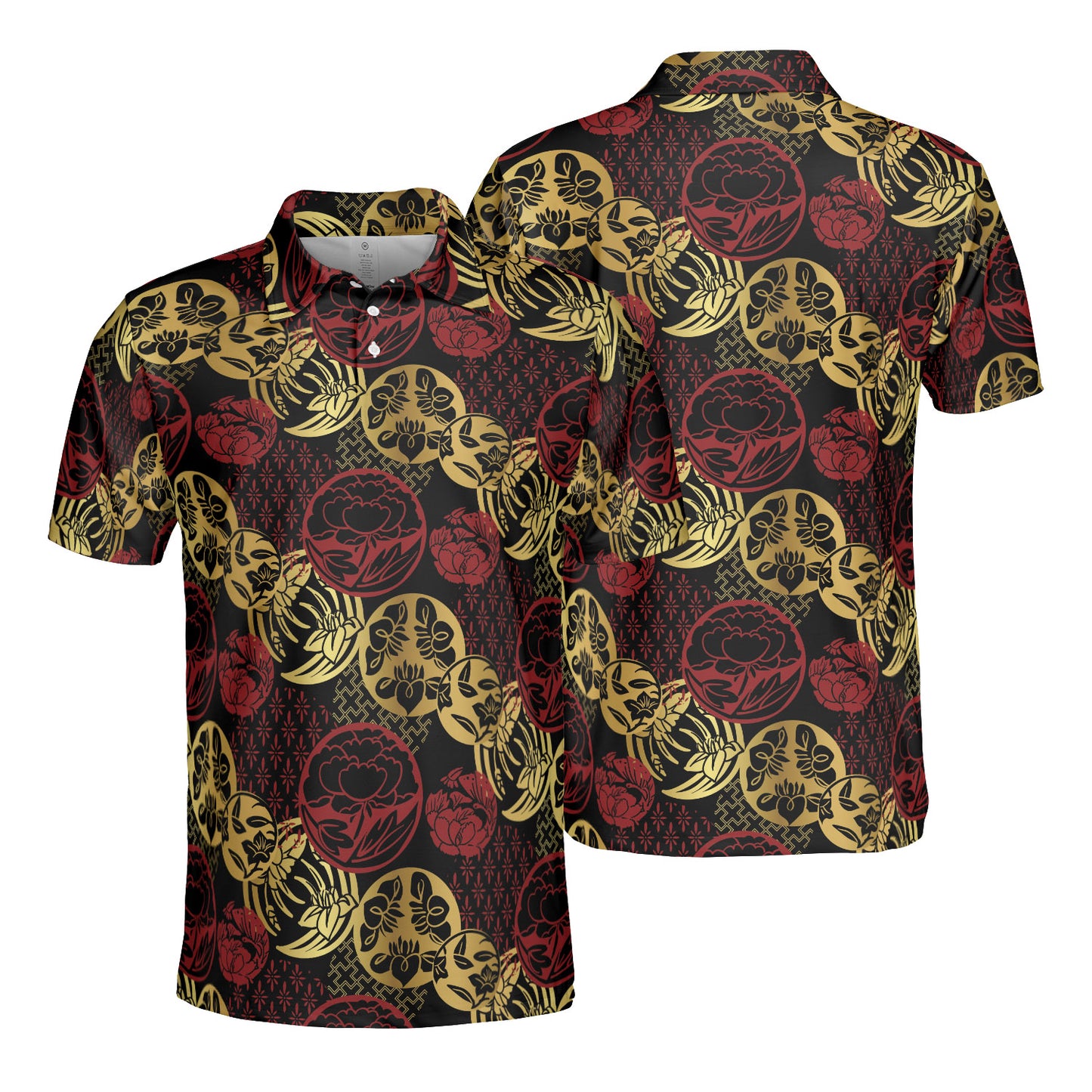 Heraldic Flowers Polo Shirt