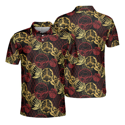 Heraldic Flowers Polo Shirt