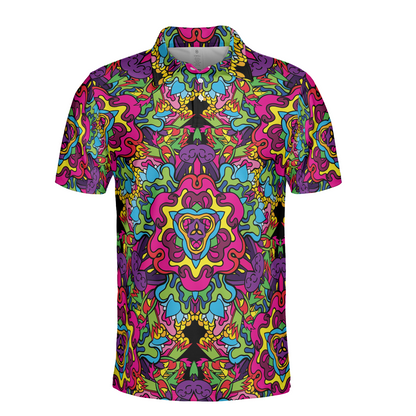 Hippie Psychedelic Polo Shirt