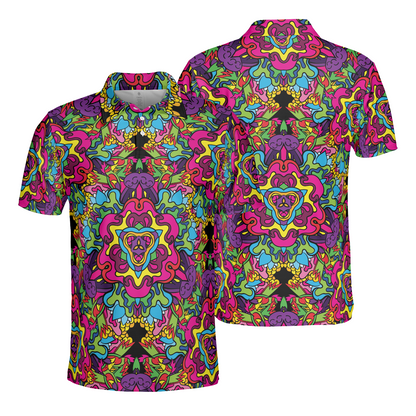 Hippie Psychedelic Polo Shirt
