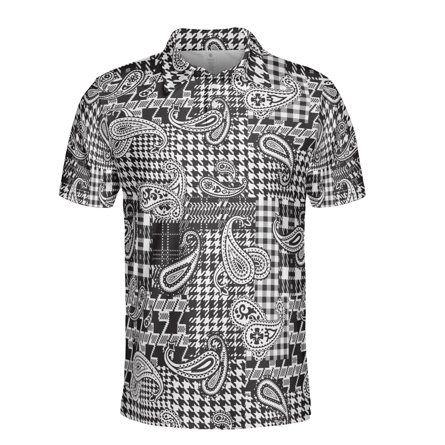 Houndstooth Paisley & Plaid Polo Shirt