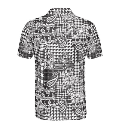 Houndstooth Paisley & Plaid Polo Shirt