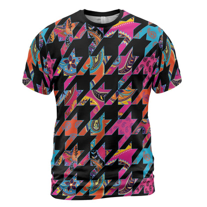Houndstooth Patchwork Paisley Comfort T-shirt