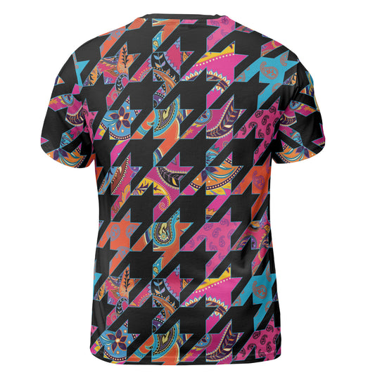 Houndstooth Patchwork Paisley Comfort T-shirt