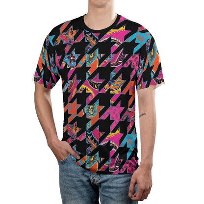 Houndstooth Patchwork Paisley Comfort T-shirt
