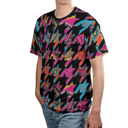 Houndstooth Patchwork Paisley Comfort T-shirt