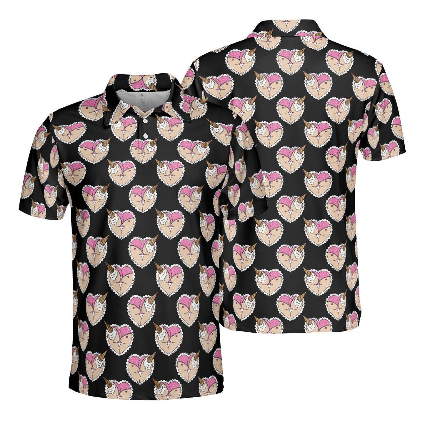 Ice Cream On Cheeks Polo Shirt
