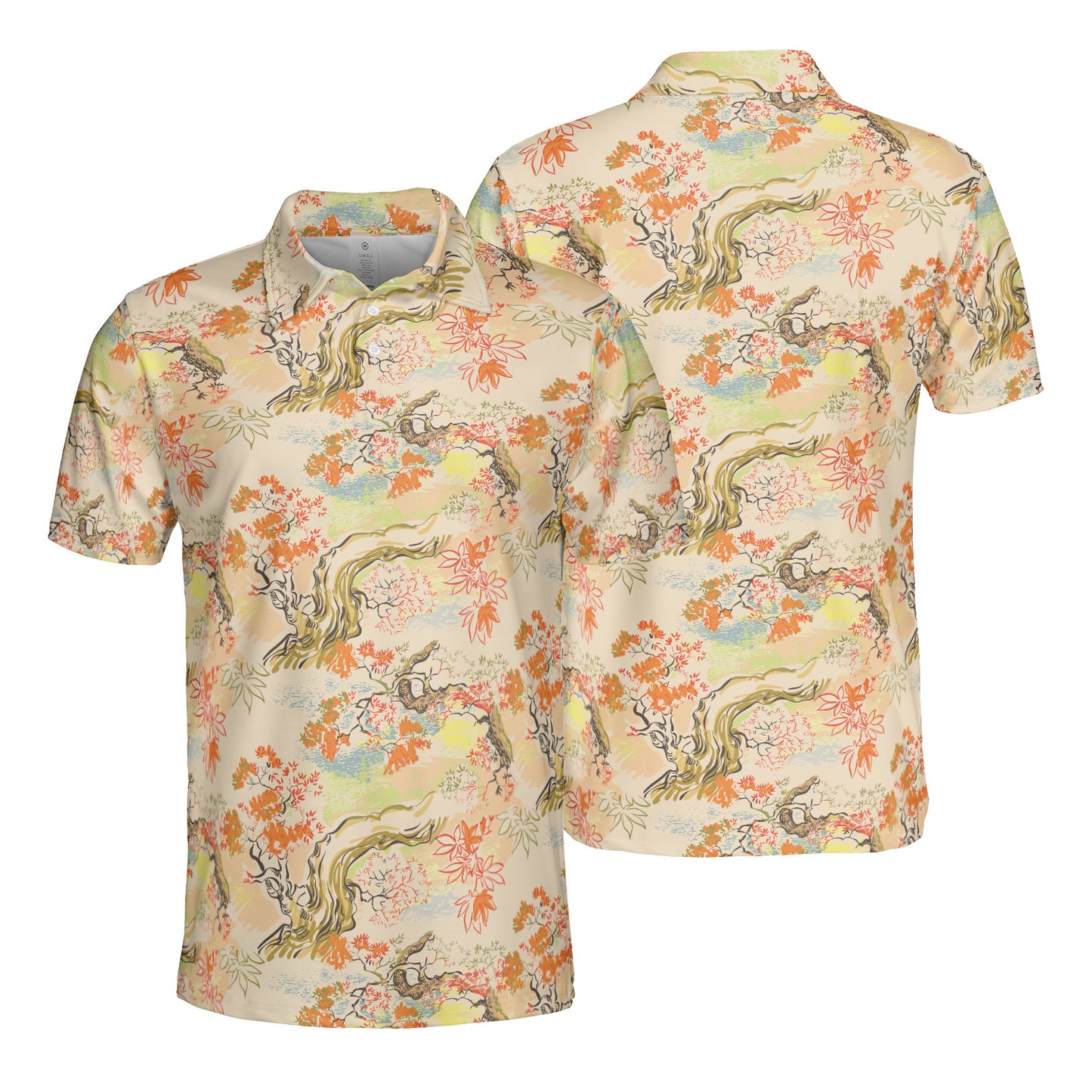 Ink Japanese Maple Polo Shirt