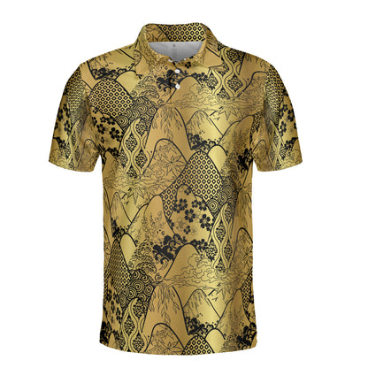Japanese Golden Mountains Polo Shirt