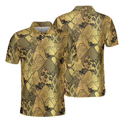 Japanese Golden Mountains Polo Shirt