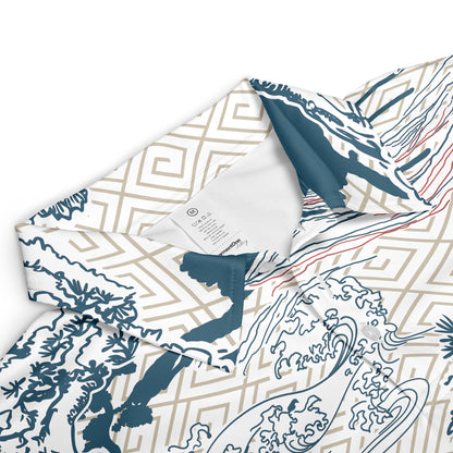 Japanese Trees & Clouds Polo Shirt