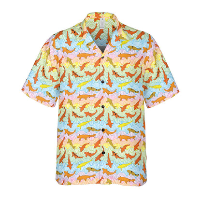 Koi & Carp Rainbow Button Up Shirt