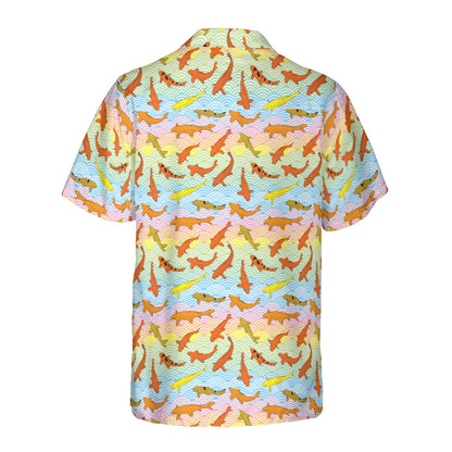 Koi & Carp Rainbow Button Up Shirt