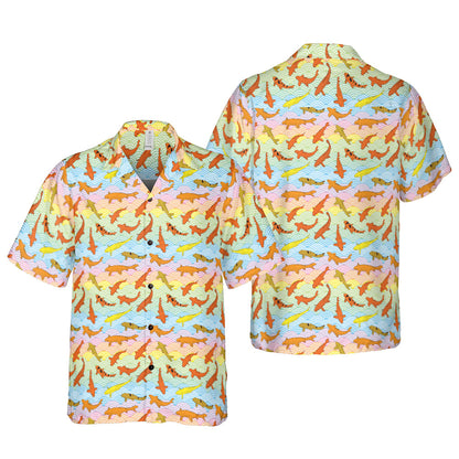 Koi & Carp Rainbow Button Up Shirt