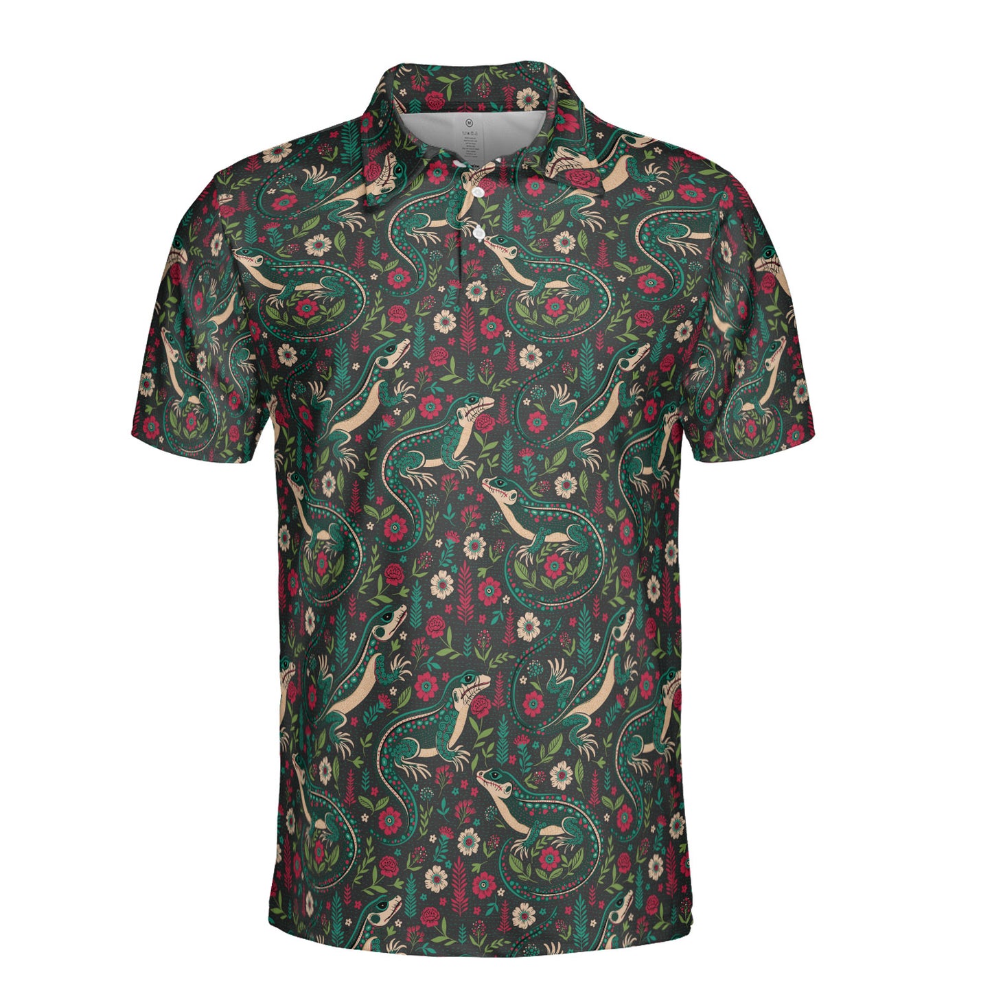 Lizard Folk Art Polo Shirt