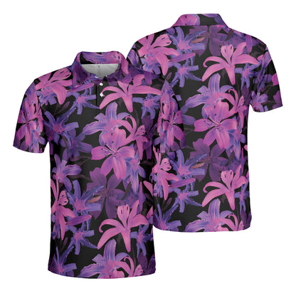 Luminous Flowers Polo Shirt