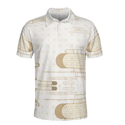 Luxury Asian Geometric Polo Shirt