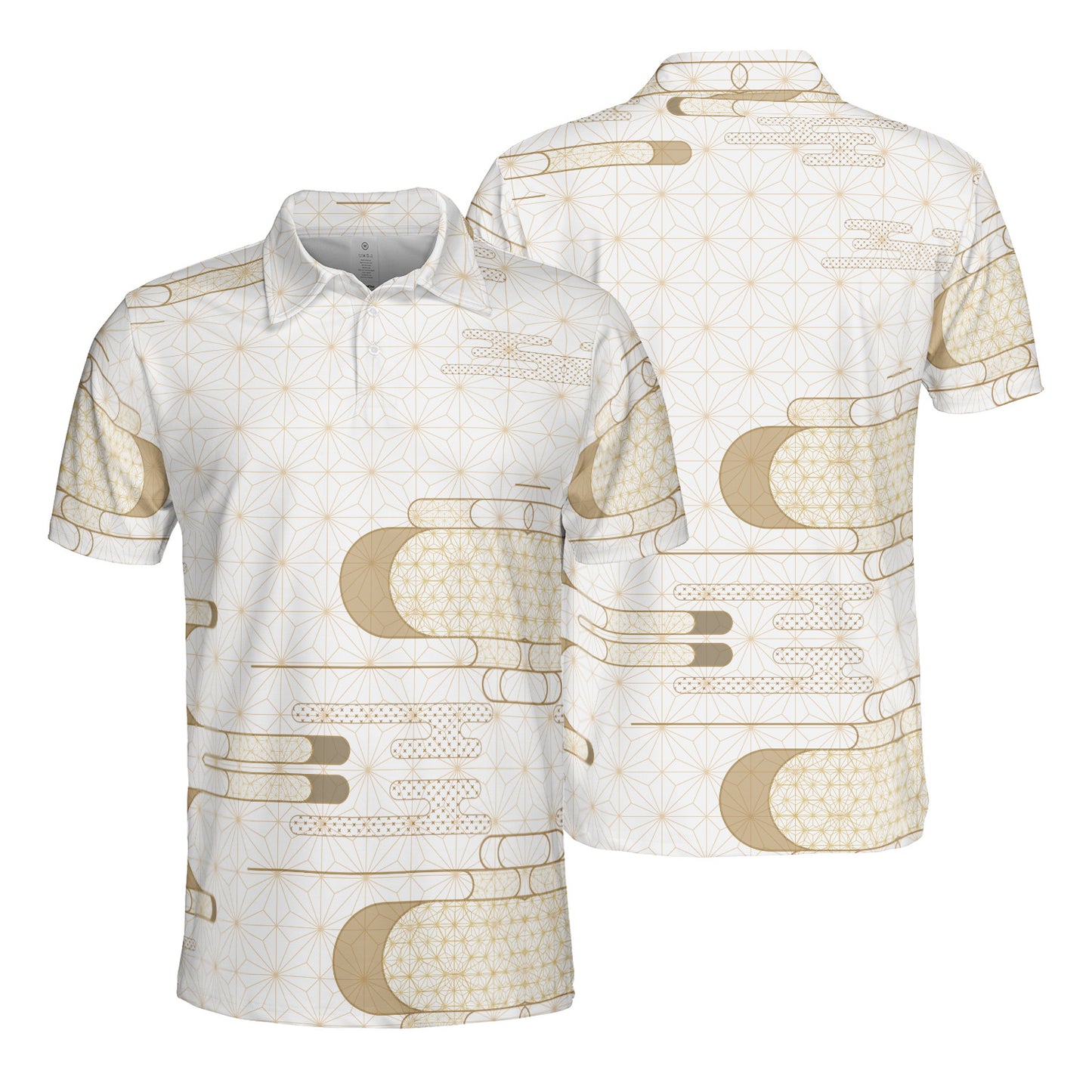 Luxury Asian Geometric Polo Shirt