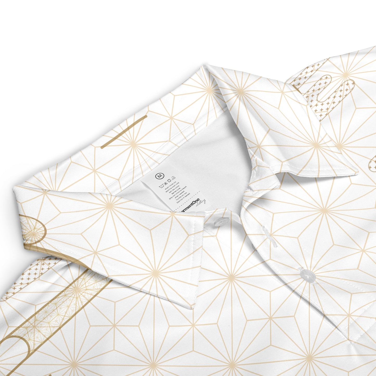 Luxury Asian Geometric Polo Shirt