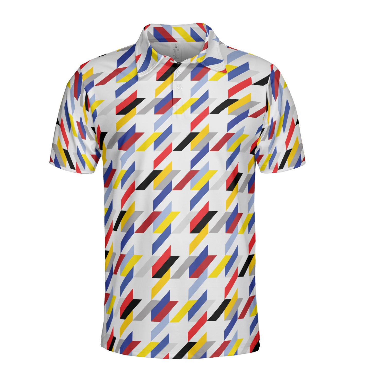 Multicolor Houndstooth Polo Shirt