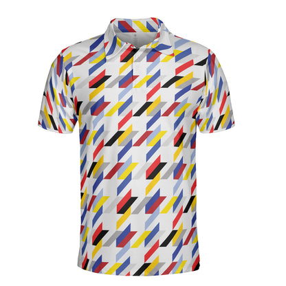 Multicolor Houndstooth Polo Shirt
