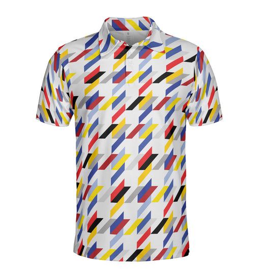 Multicolor Houndstooth Polo Shirt