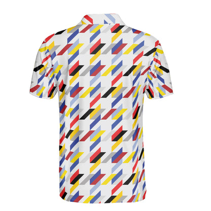 Multicolor Houndstooth Polo Shirt