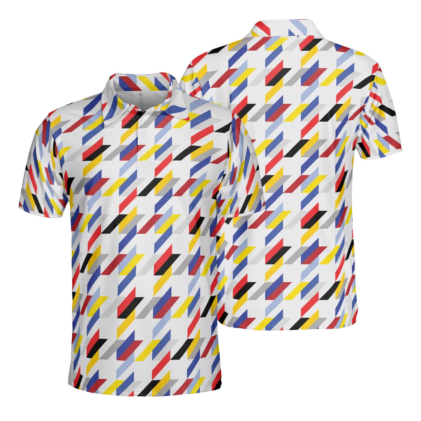 Multicolor Houndstooth Polo Shirt