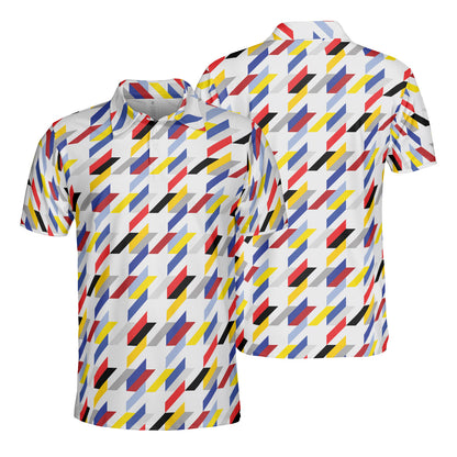 Multicolor Houndstooth Polo Shirt