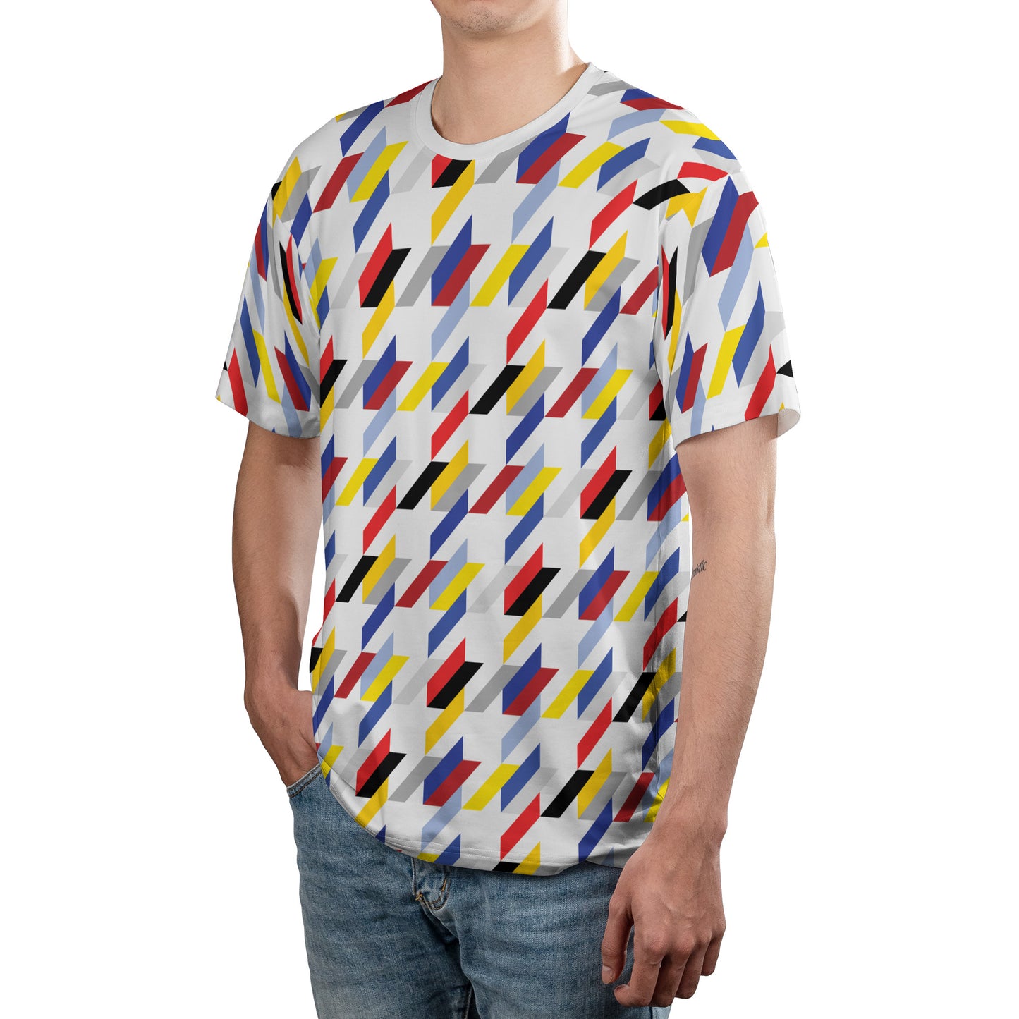 Multicolor Houndstooth Comfort T-shirt