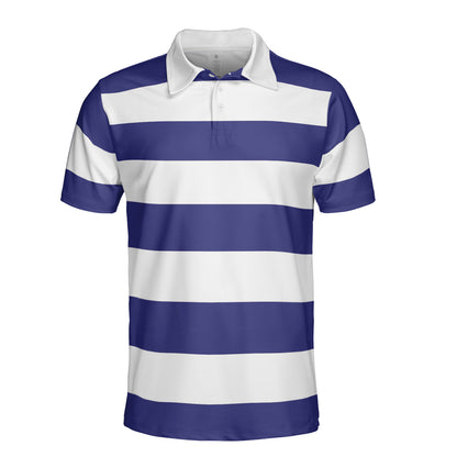 Navy Blue & White Premium Polo Shirt