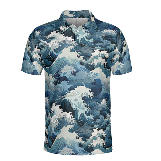 Ocean Waves Polo Shirt