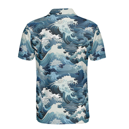 Ocean Waves Polo Shirt